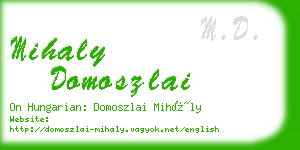 mihaly domoszlai business card